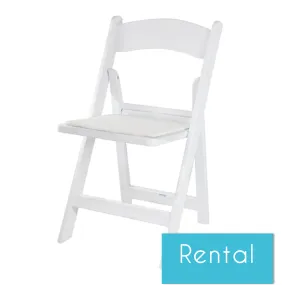 White Resin Folding Chair