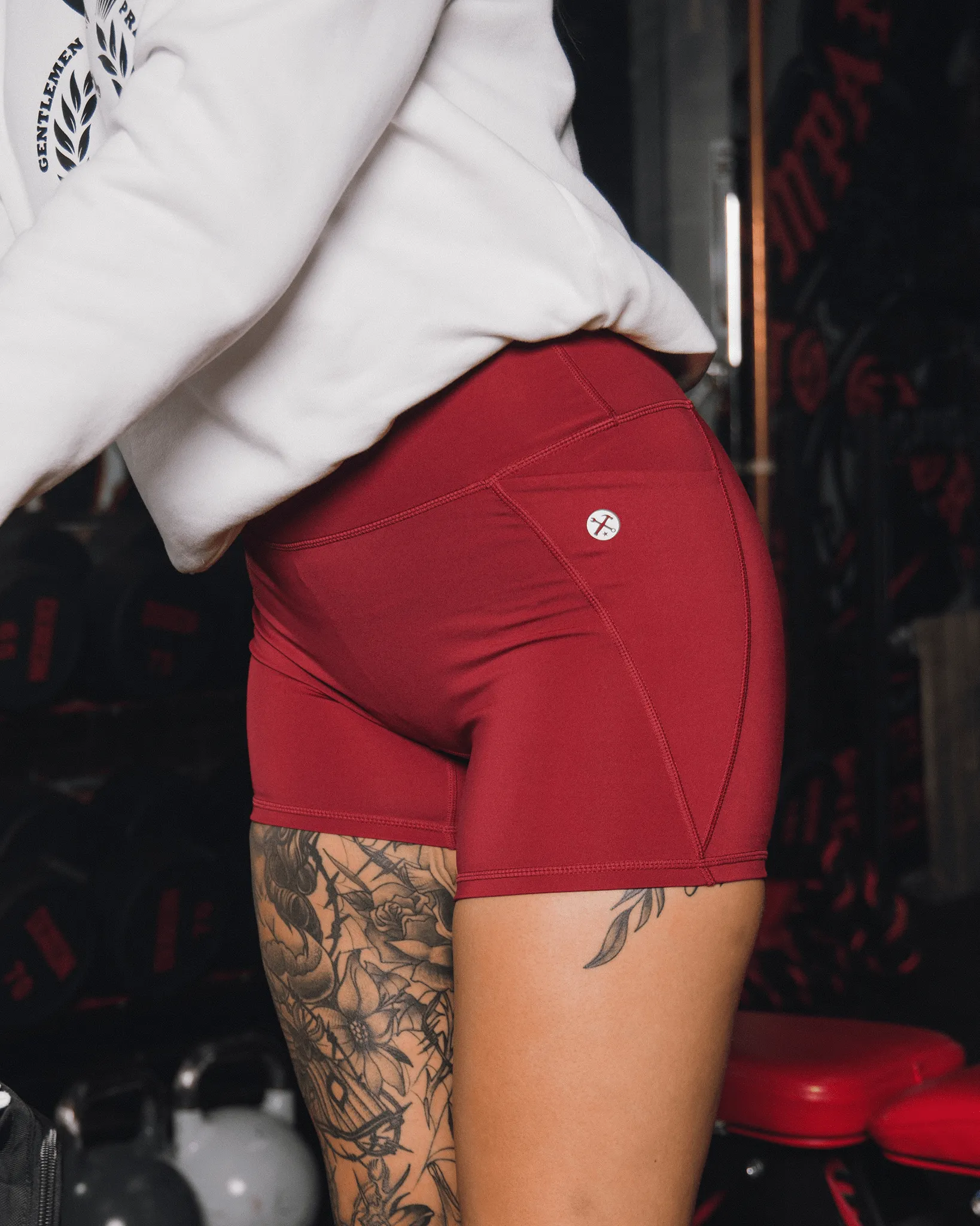 Women's 4" Biker Shorts - Maroon