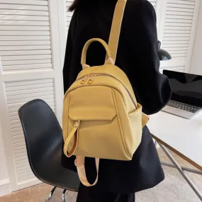 Women's Bag  New Korean Style Soft Leather Women's Backpack Fashion Artistic Travel Small Backpack Women's Bag BSG