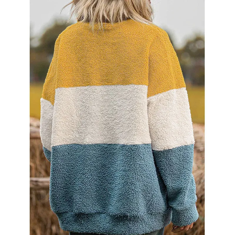 Women's Plush Stitching Sweater