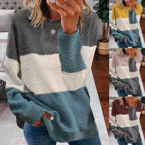 Women's Plush Stitching Sweater