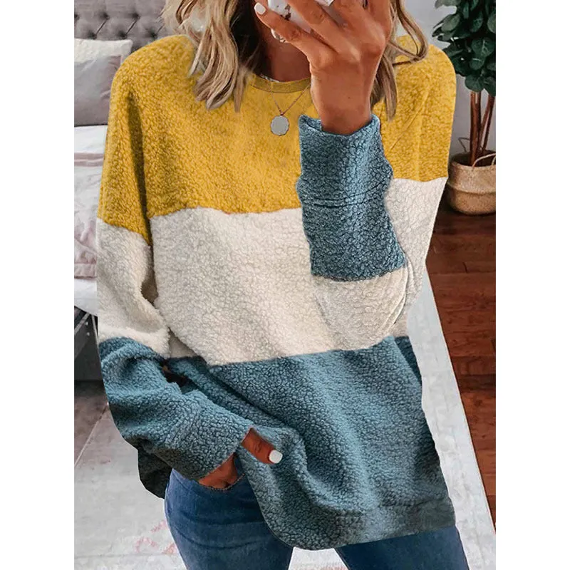 Women's Plush Stitching Sweater