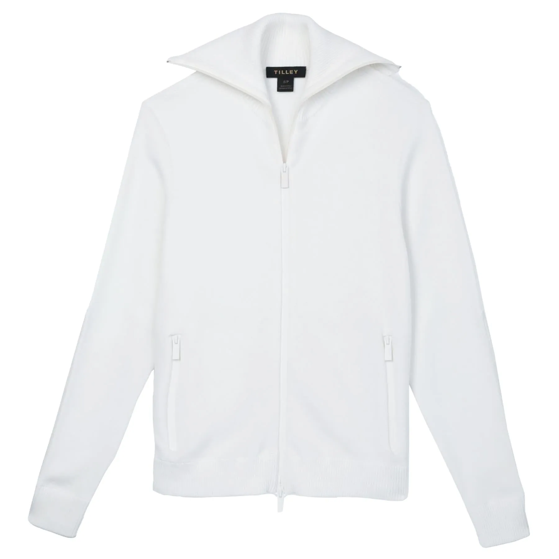 Womens Track Sweater Jacket Off White - AW24