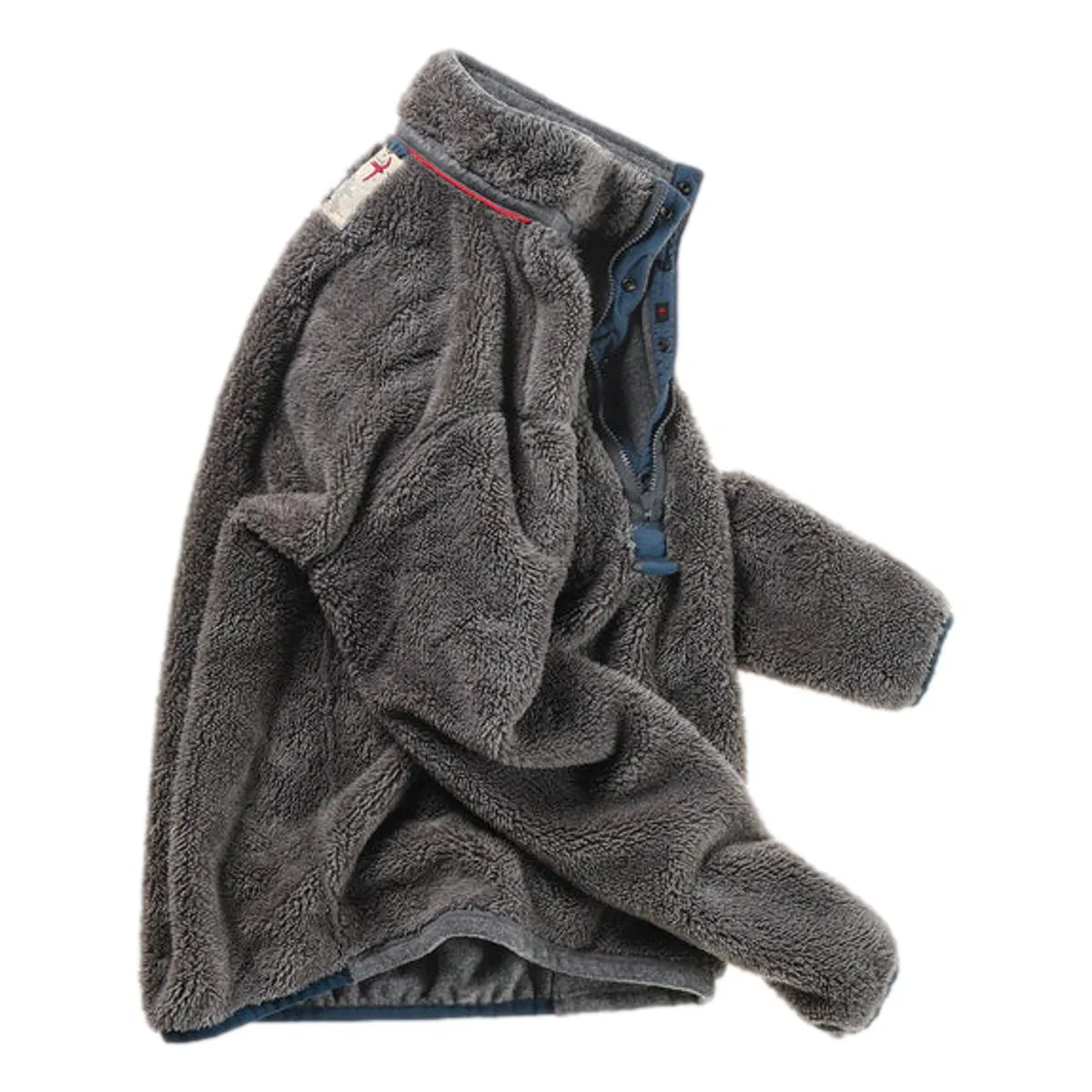 Wool Shag Popover Grey Heather