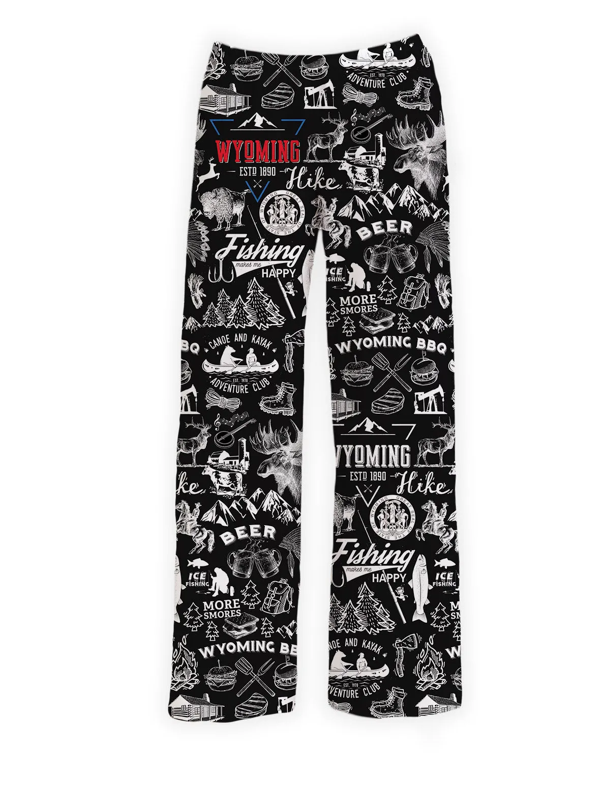 Wyoming Chalkboard Pajama Lounge Pants