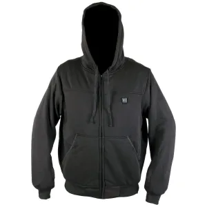 Xelement XS-594 Men's Zipper Front Black Heated Fleece Hoodie