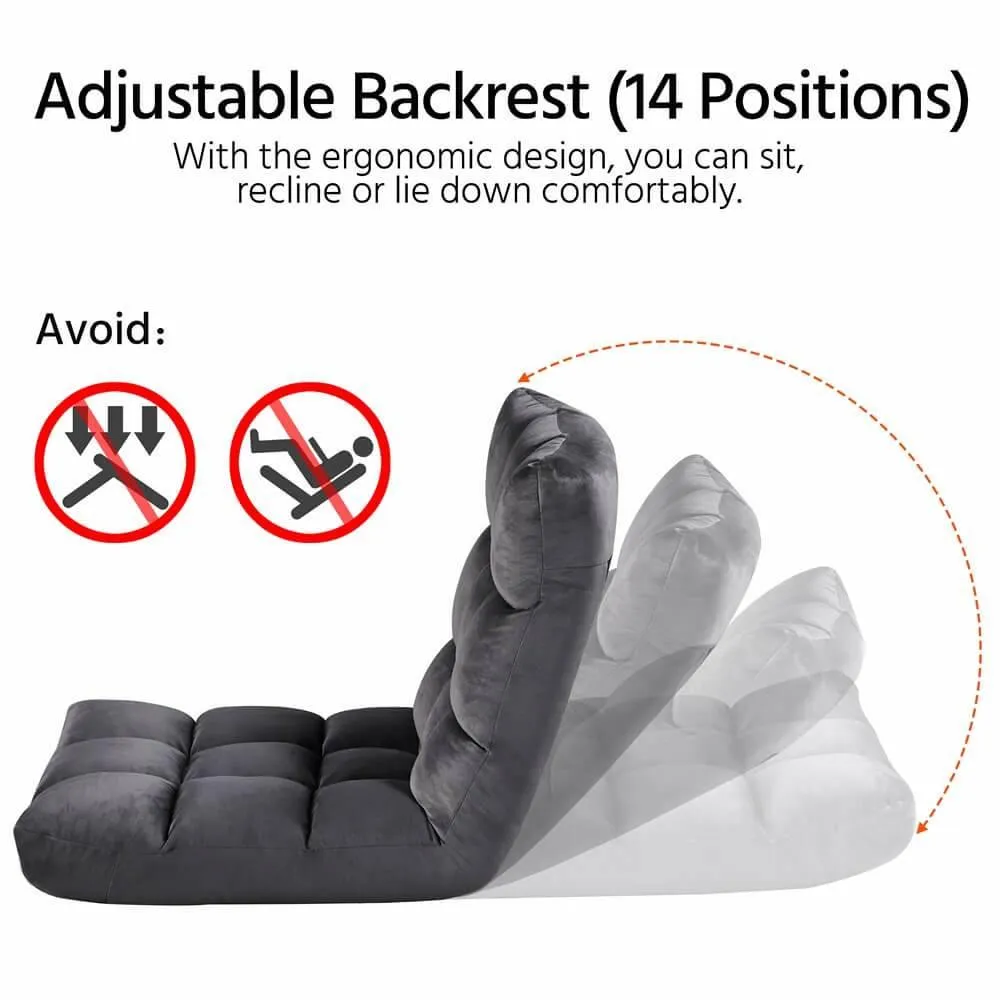 Yaheetech Padded Floor Chair with Back Support