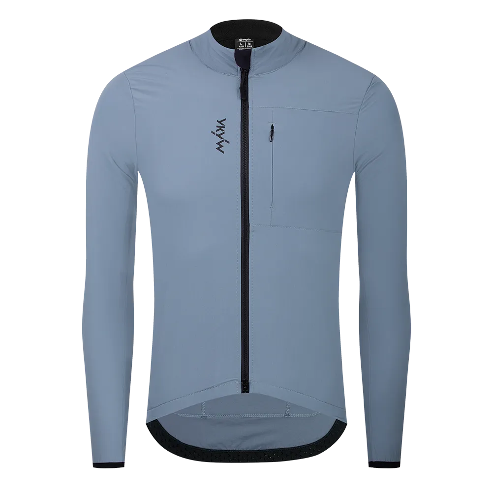 YKYW 10-20°C Men's Long Sleeve Cycling Jacket Waterproof Windproof Bicycle Windbreaker Warmth Fleece Road Bike Cycling Jersey Gray Tops