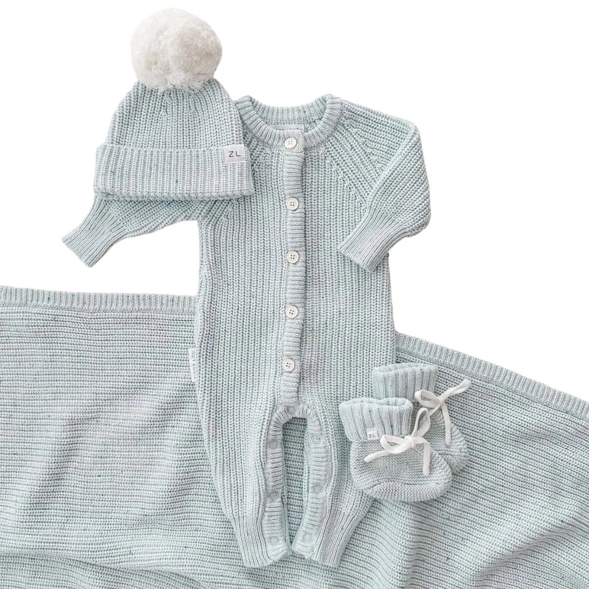 Ziggy Lou Classic Knit Romper - Aero Fleck