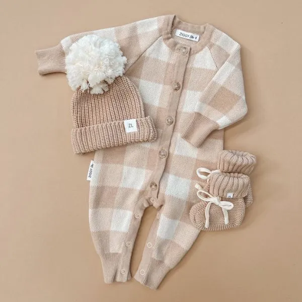 Ziggy Lou Classic Knit Romper - Gingham