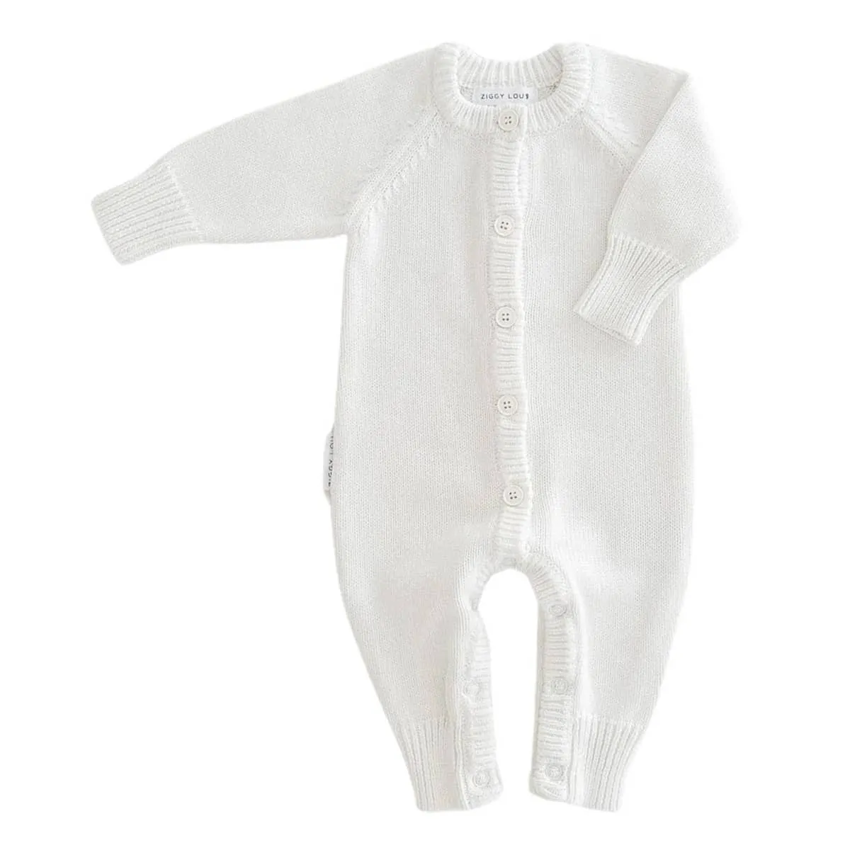 Ziggy Lou Classic Knit Romper - Milk