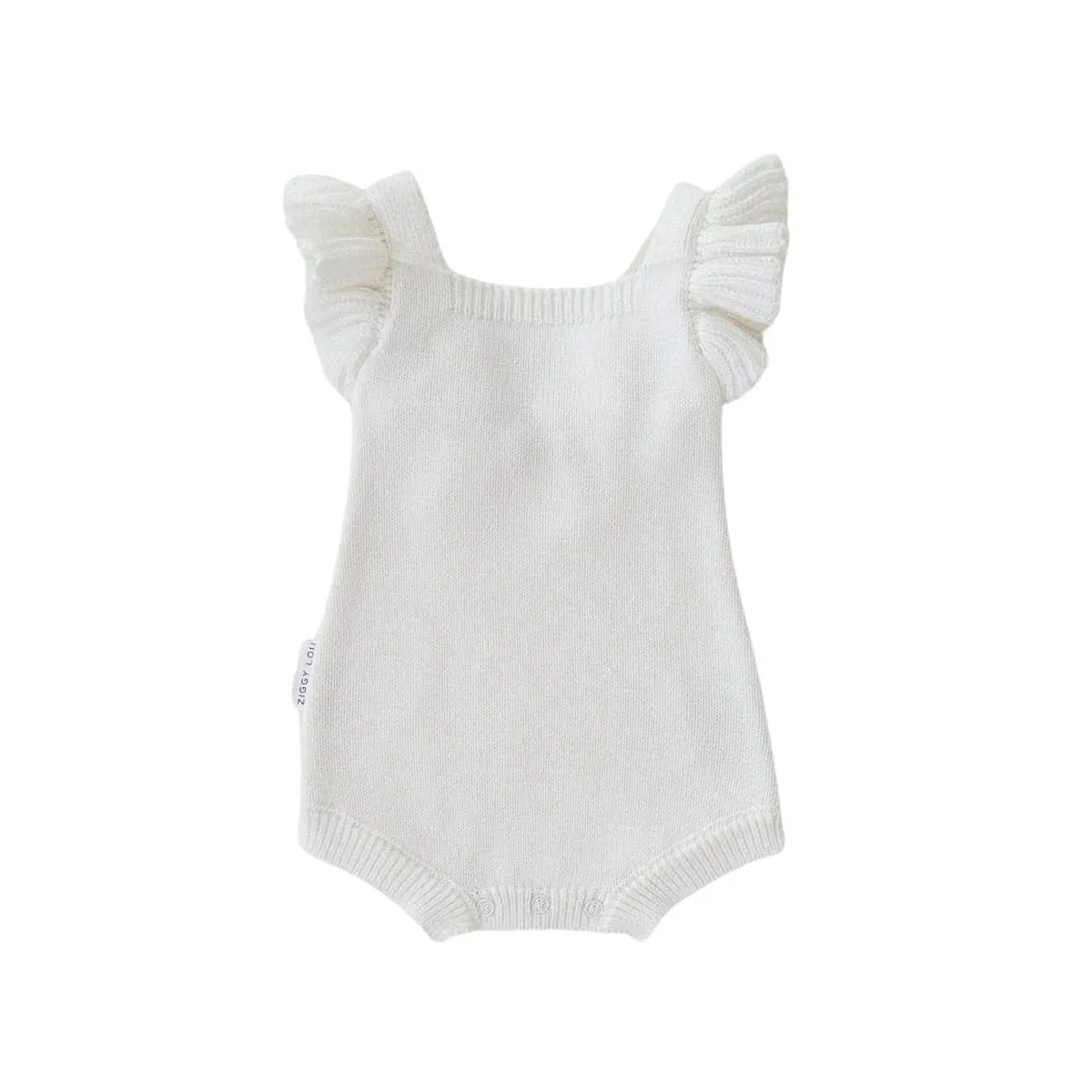 Ziggy Lou Frill Romper - Milk