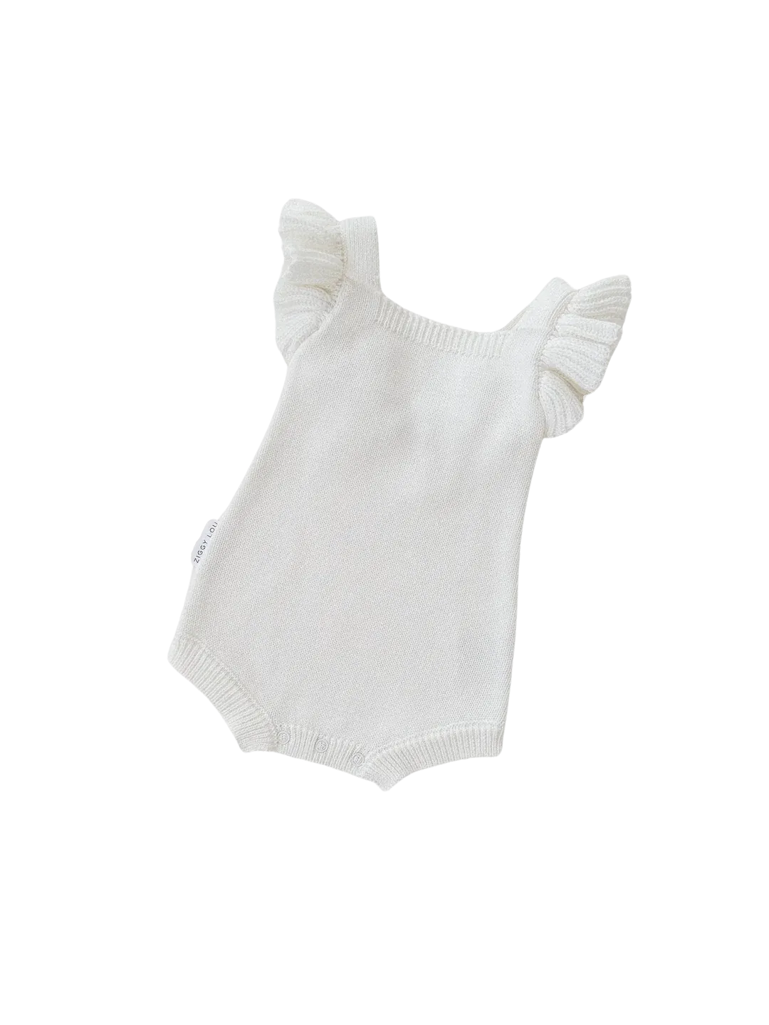 Ziggy Lou Frill Romper - Milk