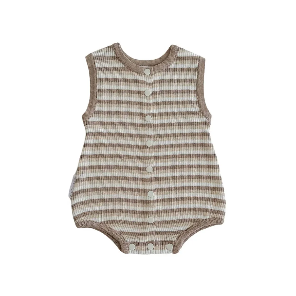 Ziggy Lou Summer Bubble Romper - Cappuccino