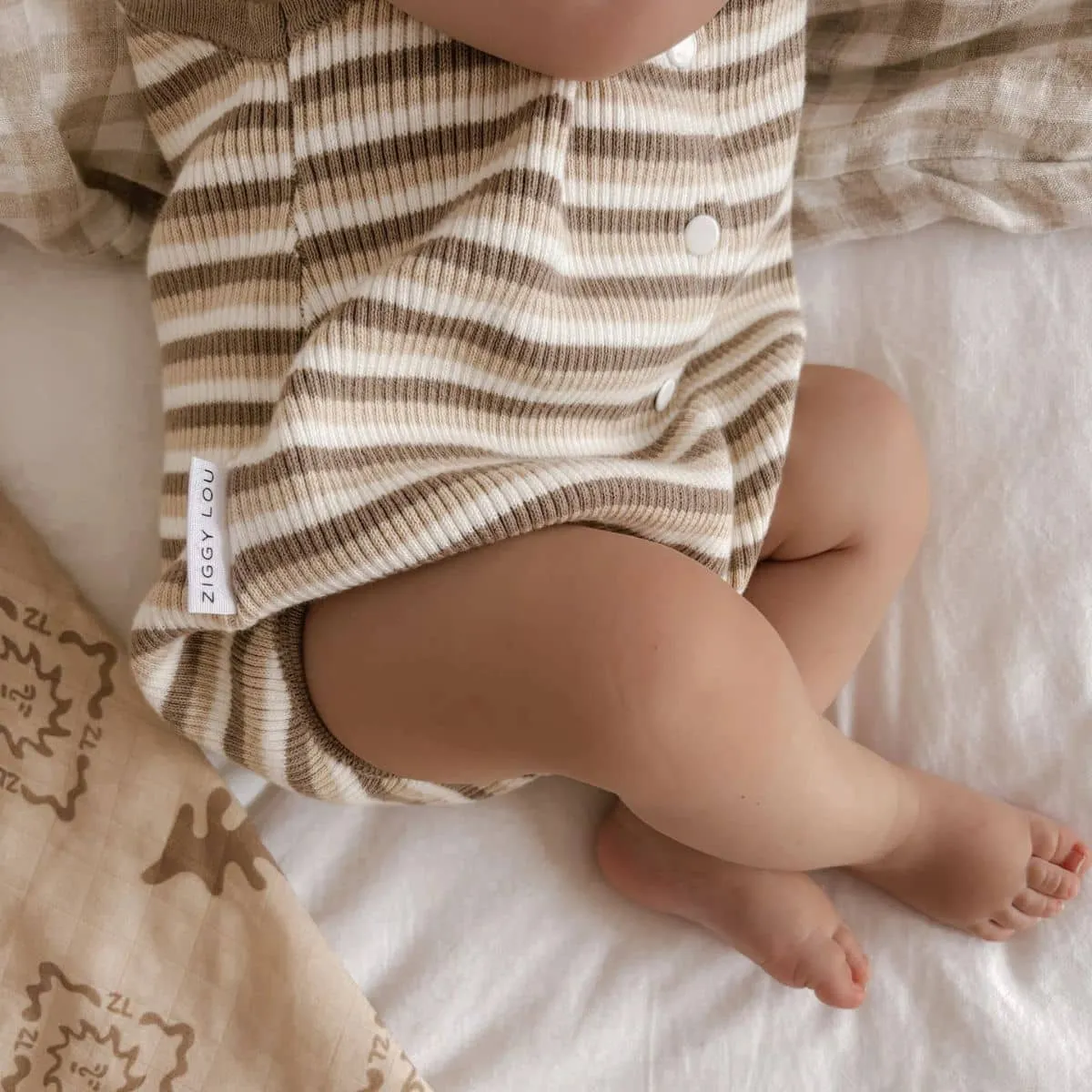 Ziggy Lou Summer Bubble Romper - Cappuccino