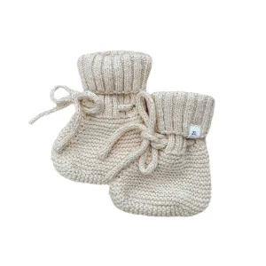 Ziggy Lou Textured Chunky Knit Booties - Honey