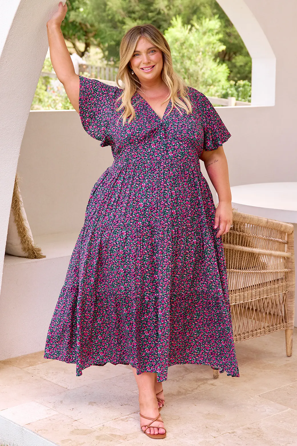 Zoe Tiered Maxi Dress Fresh Fields